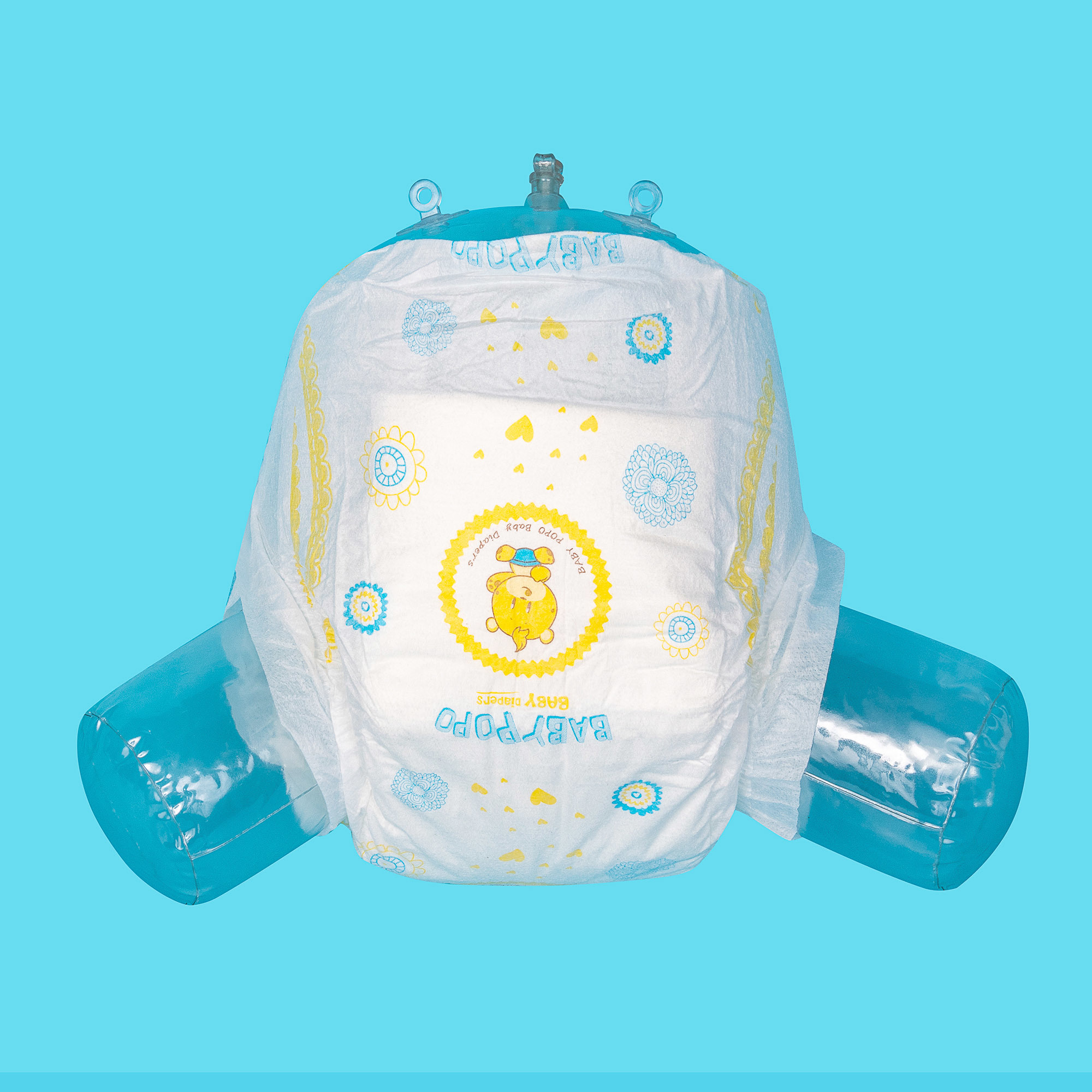 Clothlike backsheet baby diaper with magic tapes