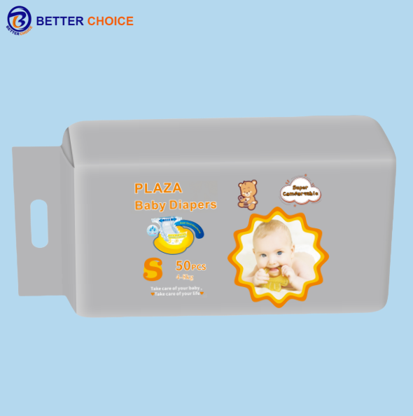 Baby diaper with magic tapes cloth-like back sheet